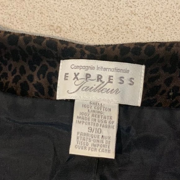 Express Animal Print Top/Vest 100% Cotton Size 9/10 Vintage - Picture 6 of 7